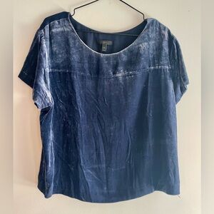 J Crew silk blend velvet top